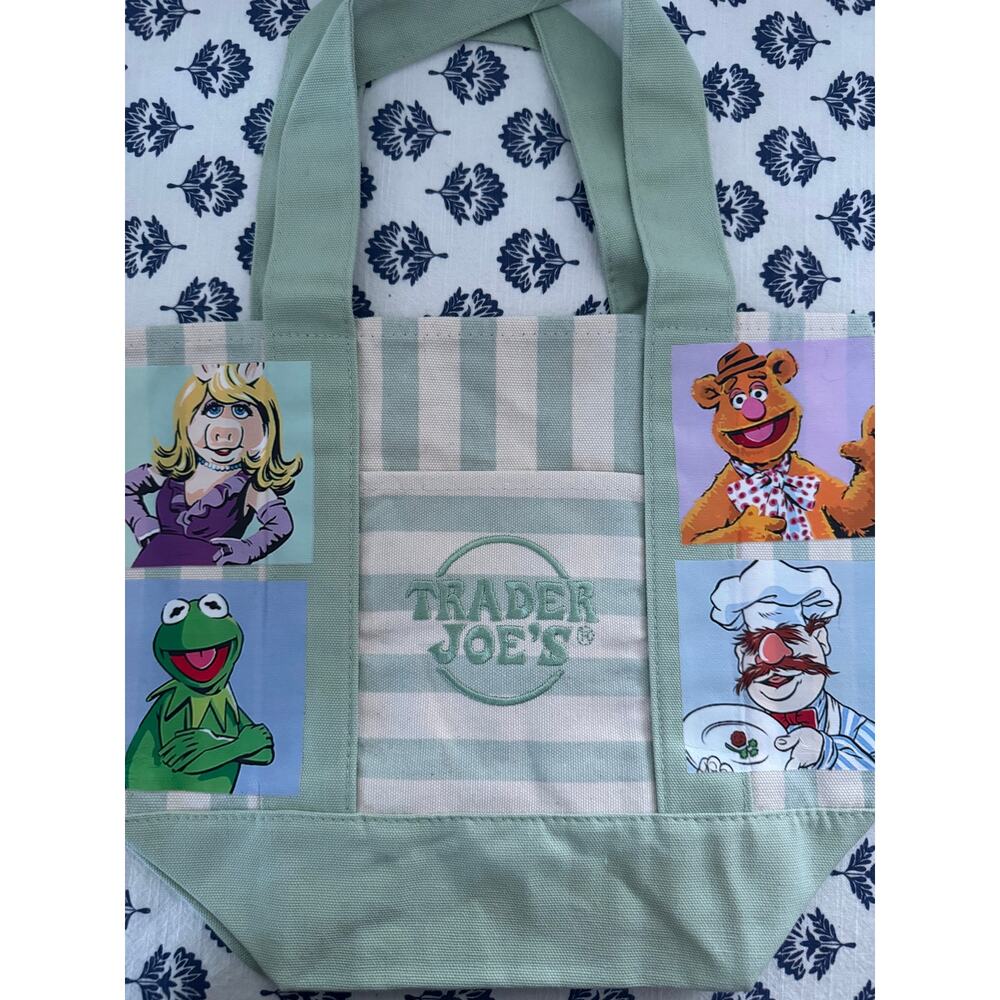 Disney Muppets Striped  Custom Made Trader Joes Mini Tote